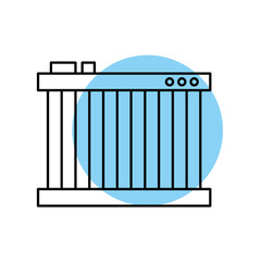 radiator for cooling the car motor liquids vector illustration