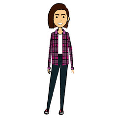 beautiful woman avatar character vector illustration design