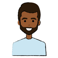 young man with beard avatar character vector illustration design