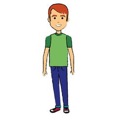 young man avatar character vector illustration design