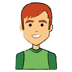 young man avatar character vector illustration design