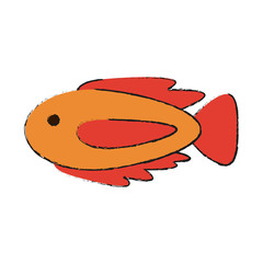 Fish of animal sea life and ecosystem theme Isolated design Vector illustration