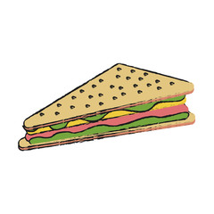 Sandwich of fast food urban and menu theme Isolated design Vector illustration