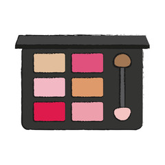 Eyeshadow of make up accesories and cosmetic theme Isolated design Vector illustration
