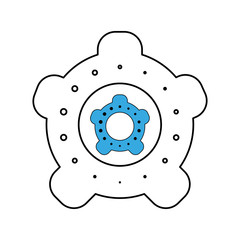 Gear icon of cog circle wheel and machine theme Isolated design Vector illustration