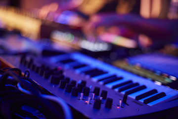 Keyboard Detail on Stage