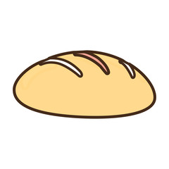 bread icon over white background colorful design vector illustration