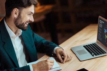 Fototapeta premium Delighted man expressing positivity at moment