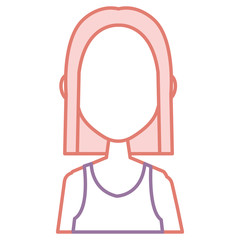 beautiful woman avatar character vector illustration design