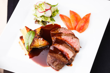 Beef fillet with potato