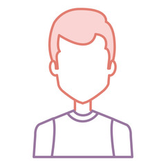 young man avatar character vector illustration design