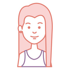 beautiful woman avatar character vector illustration design
