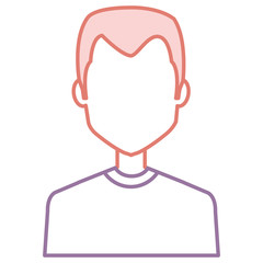 young man avatar character vector illustration design