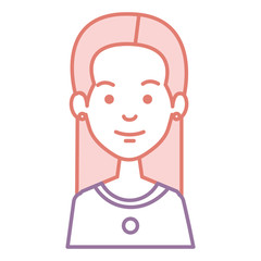 beautiful woman avatar character vector illustration design
