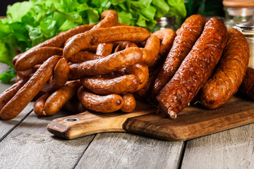 Assorted smoked sausages