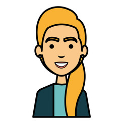 beautiful woman avatar character vector illustration design