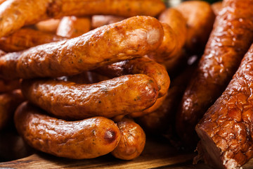 Assorted smoked sausages