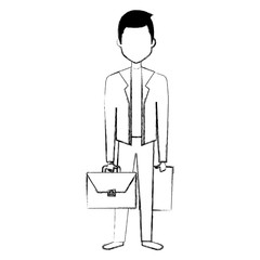 elegant businessman avatar character vector illustration design