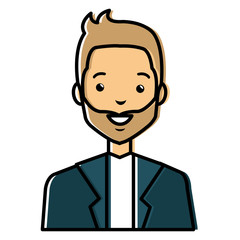 elegant businessman avatar character vector illustration design