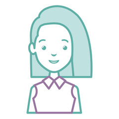 beautiful woman avatar character vector illustration design