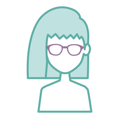 beautiful woman shirtless avatar character vector illustration design