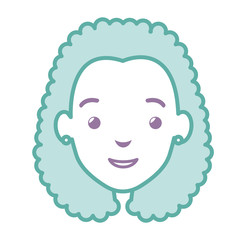 beautiful woman head avatar character vector illustration design