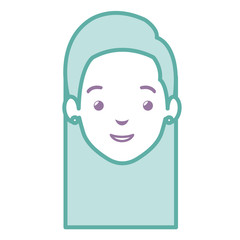 beautiful woman head avatar character vector illustration design