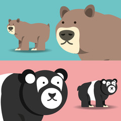wild animals icons over pink and blue background colorful design vector illustration