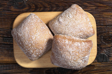 Loaves of bread ciabatta