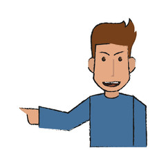 Man cartoon of male avatar person people and human theme Isolated design Vector illustration