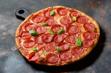Freshly Baked Pepperoni Pizza