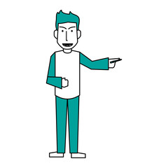 Man cartoon of male avatar person people and human theme Isolated design Vector illustration