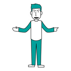 Man cartoon of male avatar person people and human theme Isolated design Vector illustration