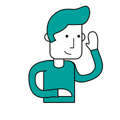 Man cartoon of male avatar person people and human theme Isolated design Vector illustration