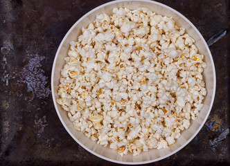 Popcorn in a bowl