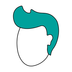 Man head of male avatar person people and human theme Isolated design Vector illustration