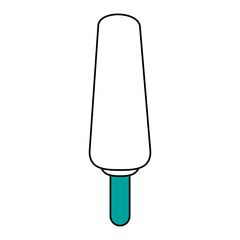 Popsicle of sweet sugar and dessert theme Isolated design Vector illustration