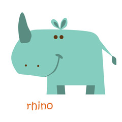 animals set - rhino