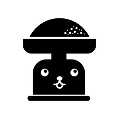 cartoon weight scale flour character kawaii vector illustration