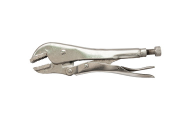 Locking Pliers,isolated on white background with clipping path.