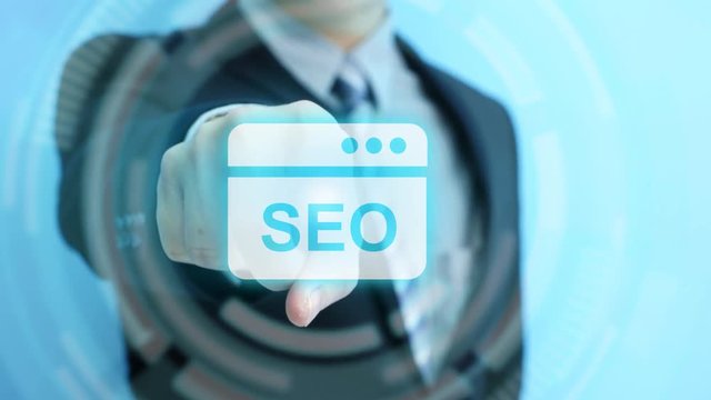 video of business man touch seo icon