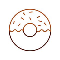 donut dessert pastry product food fresh vector illustration