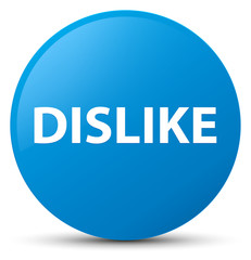 Dislike cyan blue round button