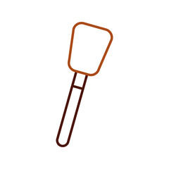 spatula cream decoration cake utensil vector illustration