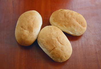 Fresh soft rolls on a table