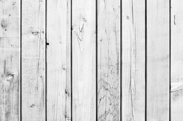 Naklejka premium White old wood or wooden vintage plank floor or wall surface background decorative pattern. A minimal tabletop cover, simple material for retro or creative designs in constructions or furniture decor