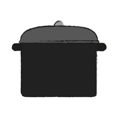 Pot of kitchen supply theme Isolated design Vector illustration