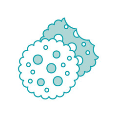 tasty chocolate cookie chip dessert sweet vector illustration