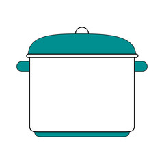 Pot of kitchen supply theme Isolated design Vector illustration