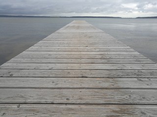 Fototapeta premium Steg ins Meer